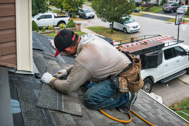 Professional Roofing technician working in Table Grove, IL